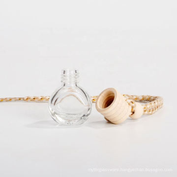 Small Frosted Glass Empty Refillable Glass Perfume Bottle For Cologne with Wooden cap